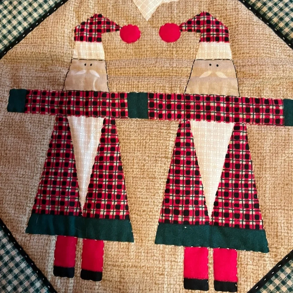 Festive Holiday Quilt with Snowman and Angel Design-Handmade